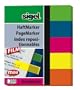 Sigel HN615 Haftmarker Film, mini, 5 Farben im Pocket, gr�n, blau, pink, gelb, orange, 50x60 mm, 200 Blatt, Streifenformat: 50 mm x 12 mm