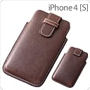 iPhone4/4S スリーブタイプレザージャケット/ダークブラウン