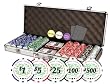 Professional Set of of 500 Casino Del Sol 11.5 gram Poker Chips w/Case, Cards, Dealer Buttons, & 2 Cut Cards