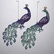 Pack of 24 Regal Peacock Blue and Purple Glittered Bird Christmas Ornaments 8"