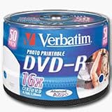 Review VERBATIM CORPORATION  / 50 X VERBATIM FULL FACE PHOTO PRINTABLE DVD 16X