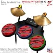 Camouflage Red Skin by WraptorSkinz fits Guitar Hero 4 World Tour Drum Set for Nintendo Wii, XBOX 360, PS2 & PS3 (DRUMS NOT INCLUDED)