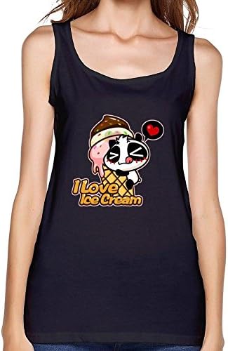 CPWEU Women's I Love Ice Cream Tank Top XXXL Black