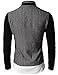 H2H Mens Herringbone Cardigan Sweater of Knitted Sleeves Black US XL/Asia XXL (KMOSWL015)