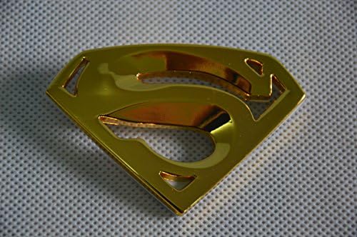 Morishin New Superman Car Emblem Decal Sticker Truck Motorcycle Logo Metal Golden Size: 82x58 mm