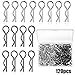 120 Pieces Universal Rc Body Clips Car Silver and Black Stainless Steel R Clips for 1/10 1/12 Scale Redcat Hpi Himoto Hsp Exceed Rc Car Parts Truck Buggy Shell Replacement