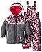 Rugged Bear Little Girls' Floral Printed Snowsuit