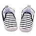 Voberry® Baby Boys Girls Toddlers Striped Sneakers Soft Sole Anti-slip Outdoor Canvas Shoes (6~12 Month, Black)
