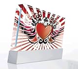Heart Wings Decorative Protector Skin Decal Sticker for Nintendo Wii Consol ....