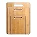 Cutting Board, Nuvita 3-Piece Bamboo Cutting Board Set -Premium Chopping Board Block -Large Medium Small Size Set - Anti-microbial and made of eco-friendly bamboo