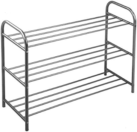 Yuir Over Door 3 Tier Shoes Rack Under Bed Storage Bench,Metal Frame