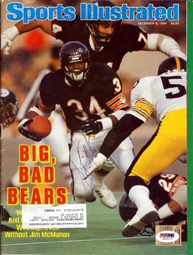 Walter Payton Autographed/Hand Signed Sports Illustrated 12/8/86 PSA/DNA #J12117