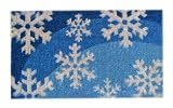 Imports Décor Decorated Coir Doormat, Blue Snowflakes, 18-Inches by 30-Inches