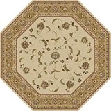 Royal Elegance Floral Ivory Octagon Rug