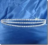 Bridal Wedding Tiara Crown With Three-Row Crystals 14616