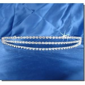 Bridal Wedding Tiara Crown With Three Row Crystals 14616 Bridal Wedding Tiara Crown With Three-Row Crystals 14616
