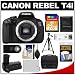 Canon EOS Rebel T4i Digital SLR Camera Body with 32GB Card + Case + Battery + Grip + Tripod + Remote + Accessory Kit