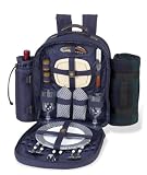 Picnic at Ascot 021BLK-G Black Ultimate Backpack 2-person