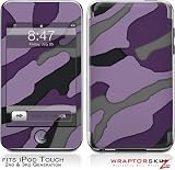 iPod Touch 2G & 3G Skin and Screen Protector Kit - Camouflage Purple
