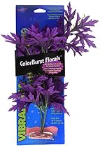 Vibran-Sea Amazon Butterfly Leaf Silk-Style Aquarium Plant, Large 13-14 tall, Plum
