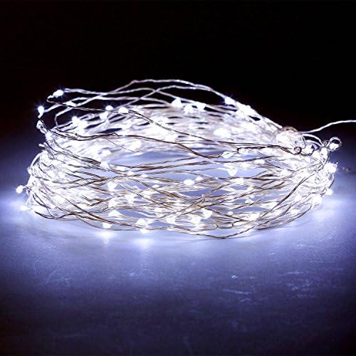[Waterproof]HEYDO, 33 ft Wire Copper Led Starry String Lights 100 Leds White Rope Light For Seasonal Decorative Christmas Holiday, Wedding, Parties.