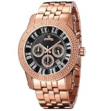 Just Bling Men's JB-6219-N Python Bronze Black Rose-Gold Tone