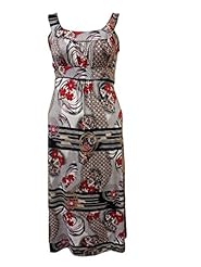 Plus Size Leopard Print Floral Print Sleeveless Elasticized   Waistline Polyester/Spandex Maxi Dress 