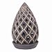 EXP Handmade Natural Clay Lotus Bud Garden Lantern / Hurricane Lamp / Candleholder In Sleek Black