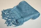Pashmina Scarf Shawl Wrap Throw Sea Blue
