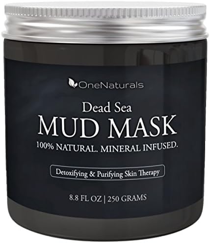 Dead Sea Mud Mask for Face, Acne, Oily Skin, Blackheads, Pores (8.8 oz) - 100% Natural and Mineral-Infused Black Mud - Made in Israel. Lifetime Guarantee.