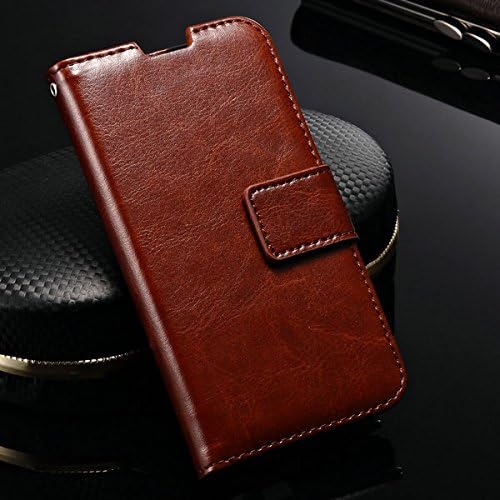 Vintage Wallet with Stand PU Leather Case for HTC Desire 500 506E Leather Cover with Card Holder --- Color:brown case