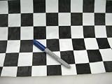 Fabric Oilcloth Vinyl Tablecloths Black Check HH402