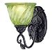 Westinghouse 69044 Cedar Forrest One-Light Wall Fixture, Antique Bronze Finish with Seeded Oliveta Globe