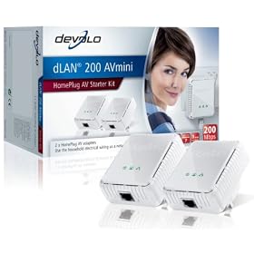Devolo dLAN 200 AVmini (IEEE 1901/ HPlug AV) Starter Kit - Pack of 2 Plugs