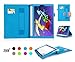 Lenovo Yoga Tablet 2 10 inch Case, FYY Premium Detachable PU Leather Case Stand Cover with Hand Strap and Card Slots for Lenovo Yoga Tablet 2 10 Inch(Android Version Only) Cyan (With Auto Wake/Sleep)