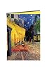 Vincent Van Gogh's Cafe Terrace Luxury Greeting Card 5" x 7" Linen Paper Made in USA