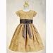 Little Girls Christmas Dress METALLIC GOLD Holiday SWEA PEA & LILLI Girl 2T-6X