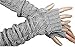 Senchanting Lady Winter Long Stretch Weave Knit Arm Warmer Fingerless Hollow Out Gloves (Light Gray)