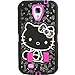 New Cute Hot Pink & Black Hello Kitty Hybrid Case for Samsung Galaxy S4 i9500 + Free Screen Protector & Stylus