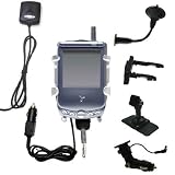  : Car / Auto Multi Adapter Mount Holder GPS Navigation Kit for the Handspring Treo 180 with built in charger - Gomadic Brand