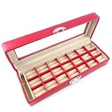 Coffret &agrave; Bagues "Vienne" Rouge