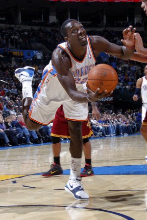 Cleveland Cavaliers v Oklahoma City Thunder: Jeff Green Photographic Poster Print by Layne Murdoch, 24x36