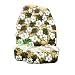 Set of 2 Universal-fit Hawaiian Hibiscus Floral Print Front Bucket Seat Cover - Tan