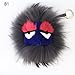 Sunnying Mink Fur Big Eyes Small Monster Fur Pendant for Womens Bag or Car Pendant (Gray)
