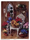 Victorian Shed HIGH QUALITY CANVAS Print With Light Added BRUSHSTROKES Barbara Mock 13x17