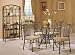 5pc Dining Table & Chairs Set Nickel Finish