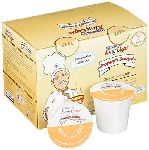 Poppy's Gourmet Soup **12 Pack** 3 Delicious Flavors To Choose From: Chicken, Veggie & Onion. Easy to Use Soup Made For Keurig Machines - Single Serving Soup - King Cup