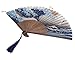 Generic 265G Lee Goal White Butterfly Pink Flowers Pattern Lace Bamboo Handheld Folding Fans For Girls Women, One Size