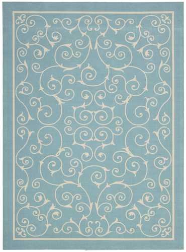 Home & Garden Light Blue Rug Size: 7'9