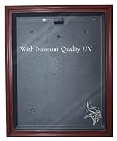 NFL Minnesota Vikings Cabinet Style Jersey Display - Mahogany with Museum Quality UV Upgrade